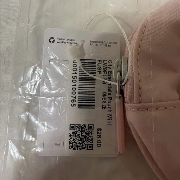 NWT lululemon City Essentials mini pouch 2L, Flush Pink - Picture 6 of 7